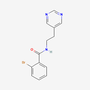 molecular formula C13H12BrN3O B2598505 2-溴-N-(2-(嘧啶-5-基)乙基)苯甲酰胺 CAS No. 2034446-54-1