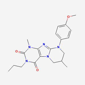 9-(4-methoxyphenyl)-1,7-dimethyl-3-propyl-7,8-dihydro-6H-purino[7,8-a]pyrimidine-2,4-dione