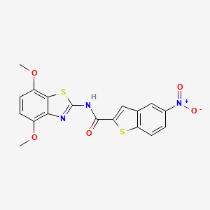 N-(4,7-dimethoxy-1,3-benzothiazol-2-yl)-5-nitro-1-benzothiophene-2-carboxamide