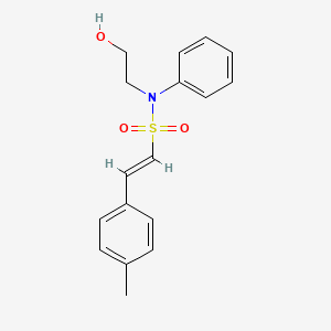 molecular formula C17H19NO3S B2598534 (E)-N-(2-hydroxyethyl)-2-(4-methylphenyl)-N-phenylethenesulfonamide CAS No. 1223868-75-4