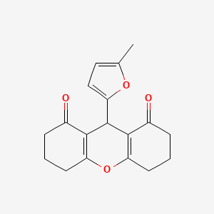 molecular formula C18H18O4 B2598539 9-(5-methylfuran-2-yl)-3,4,5,6,7,9-hexahydro-1H-xanthene-1,8(2H)-dione CAS No. 865591-24-8