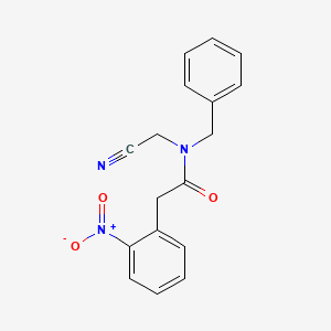 molecular formula C17H15N3O3 B2598541 N-benzyl-N-(cyanomethyl)-2-(2-nitrophenyl)acetamide CAS No. 1333612-81-9