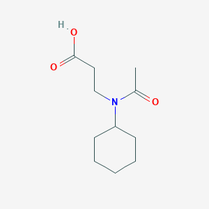 molecular formula C11H19NO3 B2598568 3-[Acetyl(cyclohexyl)amino]propanoic acid CAS No. 1368138-68-4