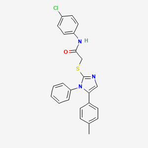N-(4-chlorophenyl)-2-((1-phenyl-5-(p-tolyl)-1H-imidazol-2-yl)thio)acetamide