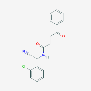 molecular formula C18H15ClN2O2 B2598576 N-[(2-chlorophenyl)(cyano)methyl]-4-oxo-4-phenylbutanamide CAS No. 2094694-18-3