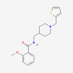 2-methoxy-N-((1-(thiophen-2-ylmethyl)piperidin-4-yl)methyl)benzamide