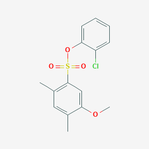 molecular formula C15H15ClO4S B2598585 2-Chlorophenyl 5-methoxy-2,4-dimethylbenzene-1-sulfonate CAS No. 2305497-09-8