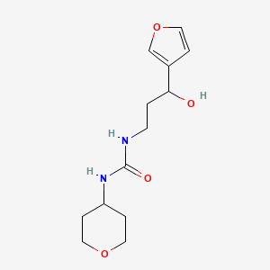 molecular formula C13H20N2O4 B2598586 1-(3-(furan-3-yl)-3-hydroxypropyl)-3-(tetrahydro-2H-pyran-4-yl)urea CAS No. 2034622-25-6