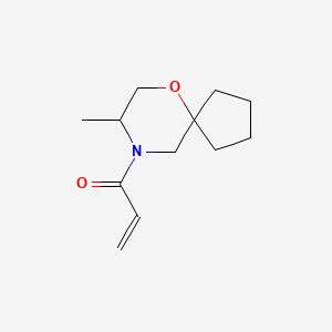 molecular formula C12H19NO2 B2598587 1-(8-Methyl-6-oxa-9-azaspiro[4.5]decan-9-yl)prop-2-en-1-one CAS No. 2361657-92-1