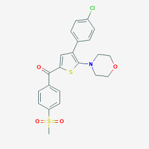 [4-(4-chlorophenyl)-5-(4-morpholinyl)-2-thienyl][4-(methylsulfonyl)phenyl]methanone