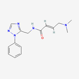 molecular formula C15H19N5O B2598605 (E)-4-(Dimethylamino)-N-[(2-phenyl-1,2,4-triazol-3-yl)methyl]but-2-enamide CAS No. 2411334-96-6