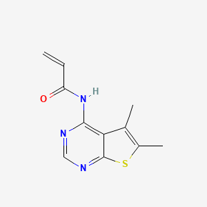 molecular formula C11H11N3OS B2598610 N-(5,6-Dimethylthieno[2,3-d]pyrimidin-4-yl)prop-2-enamide CAS No. 2305537-95-3