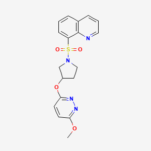 8-((3-((6-Methoxypyridazin-3-yl)oxy)pyrrolidin-1-yl)sulfonyl)quinoline