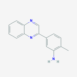 molecular formula C15H13N3 B2598615 2-甲基-5-喹喔啉-2-基苯胺 CAS No. 433318-46-8