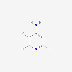 molecular formula C5H3BrCl2N2 B2598622 4-吡啶胺，3-溴-2,6-二氯- CAS No. 1404439-00-4