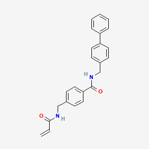 molecular formula C24H22N2O2 B2598625 N-[(4-Phenylphenyl)methyl]-4-[(prop-2-enoylamino)methyl]benzamide CAS No. 2305554-46-3