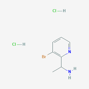 molecular formula C7H11BrCl2N2 B2598630 1-(3-Bromopyridin-2-yl)ethan-1-amine dihydrochloride CAS No. 2377033-82-2