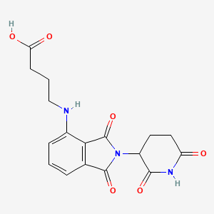 molecular formula C17H17N3O6 B2598635 4-[[2-(2,6-二氧代-3-哌啶基)-2,3-二氢-1,3-二氧代-1H-异吲哚-4-基]氨基]丁酸 CAS No. 2225940-47-4