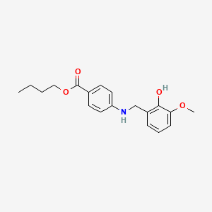 molecular formula C19H23NO4 B2598637 4-[(2-羟基-3-甲氧基苄基)氨基]苯甲酸丁酯 CAS No. 1232801-89-6