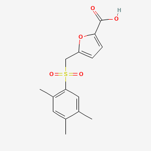 5-{[(2,4,5-Trimethylphenyl)sulfonyl]methyl}furan-2-carboxylic acid