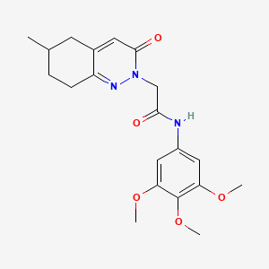 molecular formula C20H25N3O5 B2598655 2-(6-methyl-3-oxo-5,6,7,8-tetrahydrocinnolin-2(3H)-yl)-N-(3,4,5-trimethoxyphenyl)acetamide CAS No. 933005-40-4