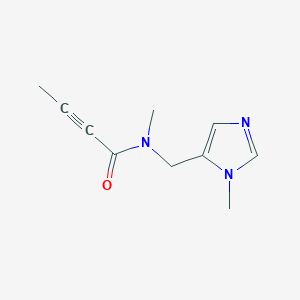 molecular formula C10H13N3O B2598657 N-Methyl-N-[(3-methylimidazol-4-yl)methyl]but-2-ynamide CAS No. 2411268-29-4