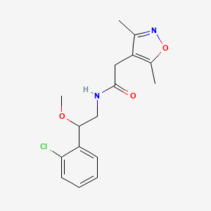 molecular formula C16H19ClN2O3 B2598660 N-(2-(2-氯苯基)-2-甲氧基乙基)-2-(3,5-二甲基异恶唑-4-基)乙酰胺 CAS No. 1788848-07-6