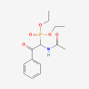 molecular formula C14H20NO5P B2598664 N-(1-diethoxyphosphoryl-2-oxo-2-phenylethyl)acetamide CAS No. 56848-79-4