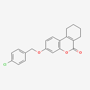 molecular formula C20H17ClO3 B2598673 3-[(4-chlorobenzyl)oxy]-7,8,9,10-tetrahydro-6H-benzo[c]chromen-6-one CAS No. 301683-07-8