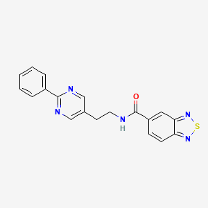 molecular formula C19H15N5OS B2598674 N-(2-(2-苯基嘧啶-5-基)乙基)苯并[c][1,2,5]噻二唑-5-甲酰胺 CAS No. 2034343-70-7