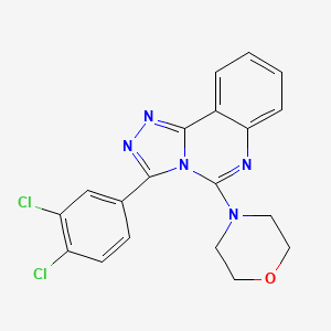 molecular formula C19H15Cl2N5O B2598691 3-(3,4-Dichlorophenyl)-5-morpholino[1,2,4]triazolo[4,3-c]quinazoline CAS No. 338977-95-0