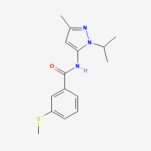 molecular formula C15H19N3OS B2598703 N-(1-isopropyl-3-methyl-1H-pyrazol-5-yl)-3-(methylthio)benzamide CAS No. 1170405-52-3