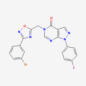 molecular formula C20H12BrFN6O2 B2598704 3-{2-[4-(2,3-dimethylphenyl)piperazin-1-yl]-2-oxoethyl}-2-oxo-N-phenyl-2,3-dihydro-1,3-benzoxazole-5-carboxamide CAS No. 1031965-98-6