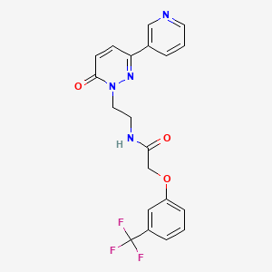 molecular formula C20H17F3N4O3 B2598706 N-(2-(6-oxo-3-(pyridin-3-yl)pyridazin-1(6H)-yl)ethyl)-2-(3-(trifluoromethyl)phenoxy)acetamide CAS No. 1105246-06-7