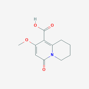 molecular formula C11H13NO4 B2598715 8-甲氧基-6-氧代-1,3,4,6-四氢-2H-喹喔啉-9-羧酸 CAS No. 1502535-11-6