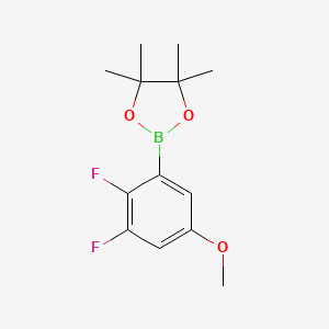 molecular formula C13H17BF2O3 B2598719 2,3-二氟-5-甲氧基苯硼酸, 频哪醇酯 CAS No. 2096330-29-7