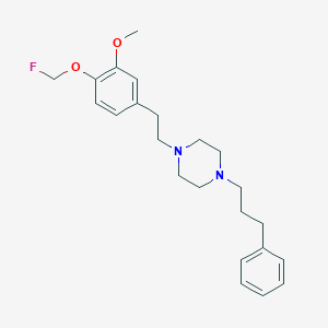 molecular formula C23H31FN2O2 B2598720 1-(4-(氟甲氧基)-3-甲氧基苯乙基)-4-(3-苯丙基)哌嗪 CAS No. 1004511-88-9