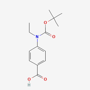 molecular formula C14H19NO4 B2598724 4-[Ethyl-[(2-methylpropan-2-yl)oxycarbonyl]amino]benzoic acid CAS No. 263021-58-5