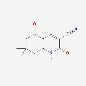 molecular formula C12H12N2O2 B2598727 7,7-二甲基-2,5-二氧代-1,2,5,6,7,8-六氢喹啉-3-碳腈 CAS No. 51369-19-8