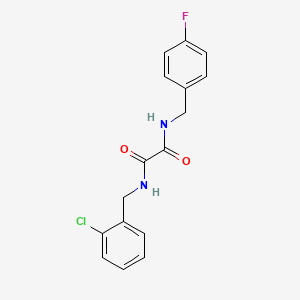 molecular formula C16H14ClFN2O2 B2598733 N1-(2-chlorobenzyl)-N2-(4-fluorobenzyl)oxalamide CAS No. 941921-37-5