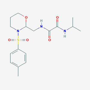 molecular formula C17H25N3O5S B2598735 N1-isopropyl-N2-((3-tosyl-1,3-oxazinan-2-yl)methyl)oxalamide CAS No. 872862-77-6