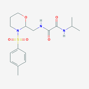 molecular formula C17H25N3O5S B2598735 N1-异丙基-N2-((3-甲苯磺酰基-1,3-恶唑烷-2-基)甲基)草酰胺 CAS No. 872862-77-6