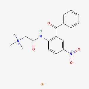 2-((2-benzoyl-4-nitrophenyl)amino)-N,N,N-trimethyl-2-oxoethanaminium bromide