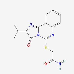 molecular formula C15H16N4O2S B2598754 2-[(3-氧代-2-丙烷-2-基-2H-咪唑并[1,2-c]喹唑啉-5-基)硫代]乙酰胺 CAS No. 852691-85-1