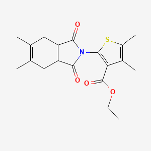 ethyl 2-(5,6-dimethyl-1,3-dioxo-1,3,3a,4,7,7a-hexahydro-2H-isoindol-2-yl)-4,5-dimethylthiophene-3-carboxylate