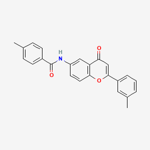 molecular formula C24H19NO3 B2598758 4-methyl-N-[2-(3-methylphenyl)-4-oxo-4H-chromen-6-yl]benzamide CAS No. 923210-62-2
