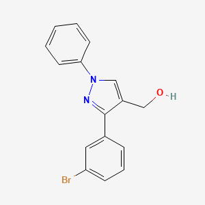 molecular formula C16H13BrN2O B2598761 [3-(3-溴苯基)-1-苯基吡唑-4-基]甲醇 CAS No. 372190-36-8