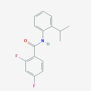 molecular formula C16H15F2NO B259877 2,4-difluoro-N-(2-isopropylphenyl)benzamide 