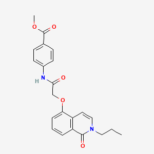 molecular formula C22H22N2O5 B2598778 4-[[2-(1-氧代-2-丙基异喹啉-5-基)氧基乙酰]氨基]苯甲酸甲酯 CAS No. 898431-07-7