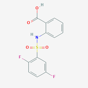 molecular formula C13H9F2NO4S B2598795 2-(2,5-二氟苯磺酰胺)苯甲酸 CAS No. 749219-07-6